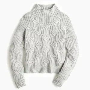 J.Crew Collection cashmere cable-knit turtleneck-K2949-100% cashmere